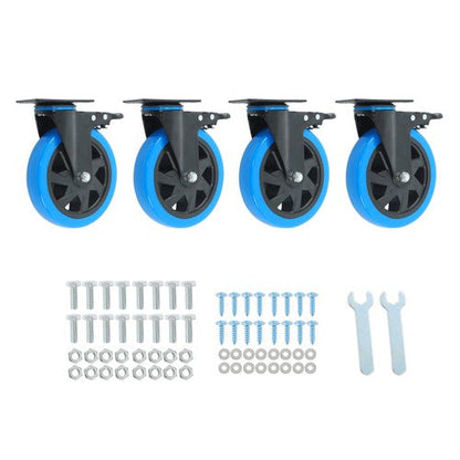 6 Inch Swivel Caster Wheels, Casters Set of 4 Heavy Duty with Brakes