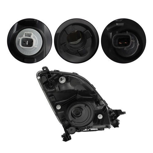 Headlight Black For Toyota Prius 2006 2007 2008 2009 Headlamp Left+Right Side
