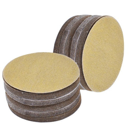 100 Pack 5 Inch 240 Grit Hook Loop Pads Sanding Discs NO-Hole Sand Paper