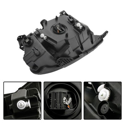 For Grand Cherokee 2021-2024 (w/o Animation & Leveling) Pair Headlamps LED Black