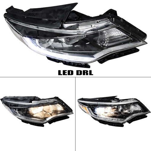 LED DRL Headlights w/ Bulbs Headlamps Left & Right for 2016-2018 for Kia Optima
