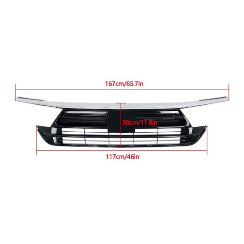 Plastic Suit For Honda Odyssey 2021 2022 2023 W/ Chrome Trim Front Grille Grill