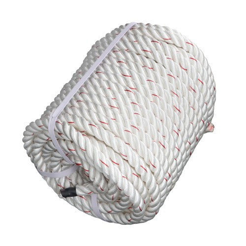 3/4IN x120FT High Strength Braided Rope Breaking Strength 2038 Pounds White Red