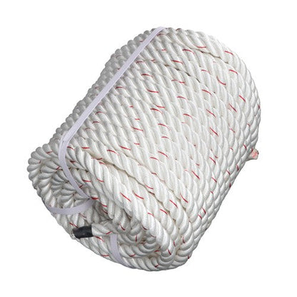 3/4IN x120FT High Strength Braided Rope Breaking Strength 2038 Pounds White Red