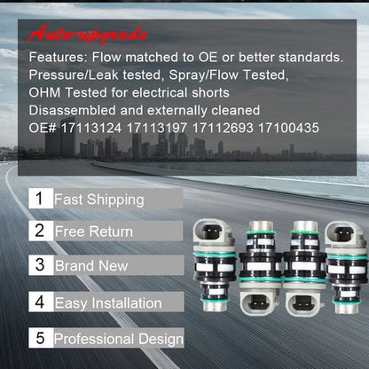 4 Sets Fuel Injector 2.2 17113124 17113197 For Chevy GMC Cavalier Buick Pontica