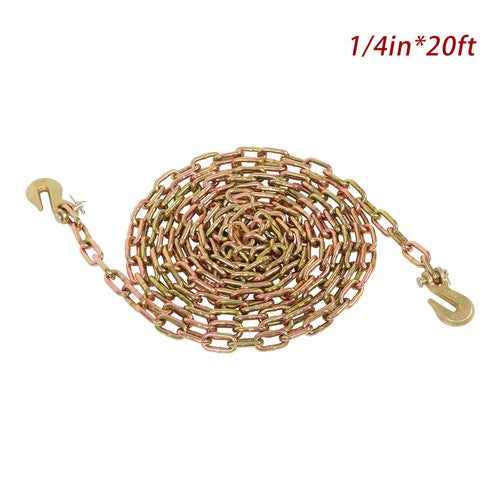 With Clevis Hooks Transportation Bundle Chain Steel Gold 3150lbs G70 1/4in×20ft
