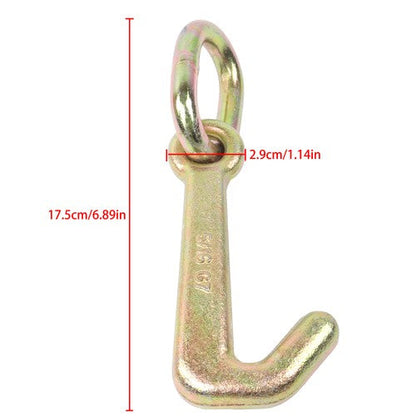 4 Pack 5/16 Inch G70 Mini J Hook Hook 5400 Lbs Working Load Limit Towing Hooks