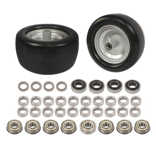 2 Pack 11x6.00-5 Flat Free Tire And Wheel Solid Rubbe For Mower Tires