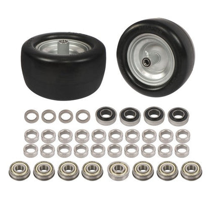 2 Pack 11x6.00-5 Flat Free Tire And Wheel Solid Rubbe For Mower Tires