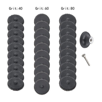 30 PCS 2 Inch Mixed Curved Roll Lock Quick Change Sanding Discs 40/60/80 Grit