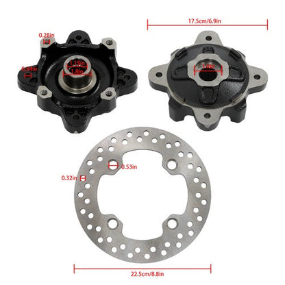 Front Wheel Hub Brake Rotor Kit For Polaris RZR570 RZR900 ACE570 ACE900 5137127