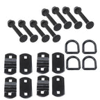 1/2" Heavy Duty Bolt-On Forged D Ring,12000Lbs Break Strength (Pack of 4) Black