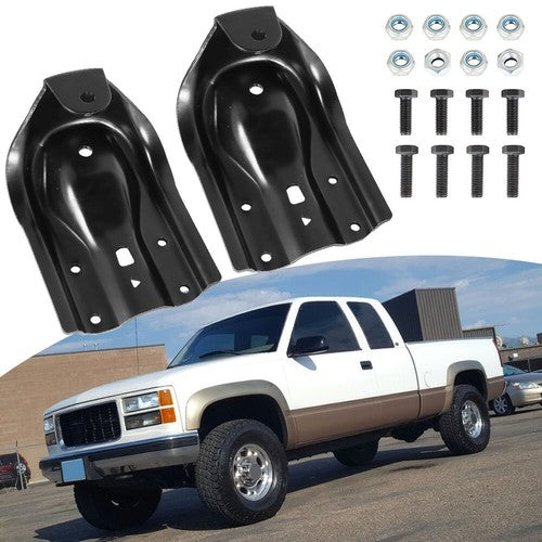 For 88-97 Chevy GMC Series Rear Leaf Spring Shackle Bracket Repair Kit Set Pair