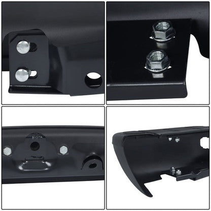 Step Rear Bumper Without Sensor Hole Black Steel Fit For Chevrolet S10 1998-2004