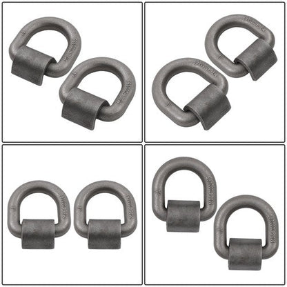 2 Pack 1" Weld On Forged D Ring with Welding Clip 47,000 LBS Fracture Strength