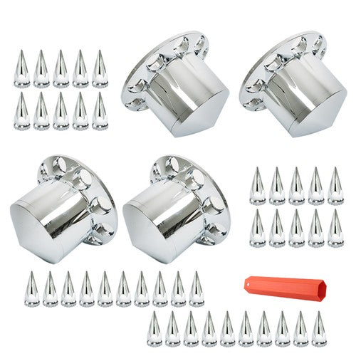 33mm Spiked Axle Cover Set Rear Axle Complete Wheel Cover Fits For Semi Truck
