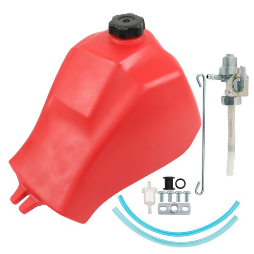 For Honda ATC185 980 ATC185S ATC200 ATC200M Red Fuel Tank w/Cap and Fuel Petcock