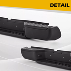 Black Steel Rear Step Bumper For 2005-2020 2021 Nissan Frontier w/o Sensor Holes