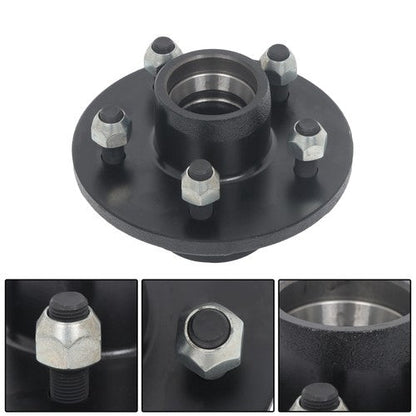 Idler Hub Round Spindle Kit Trailer Hub Kit With Bearing Kit For 5 Lug × 4.5"