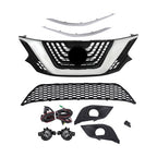 8pcs For Nissan Murano 2015-2018 Front Grill Bumper Trim Molding+Foglights Set