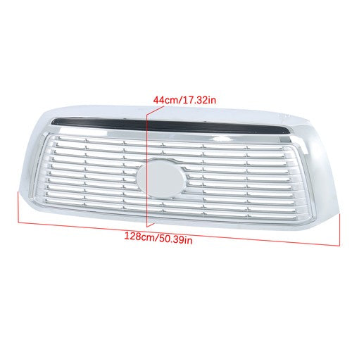 Front Bumper Upper Grille Chrome New For Toyota Tundra 2010-2013 Plastic Durable