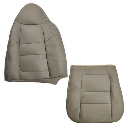 Leather Seat Cover Tan Front Left Driver Bottom Top for 2001 for Ford F250 F350