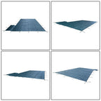Inground Pool Safety Cover Fits 18 x 36ft With Right Steps Mesh Solid