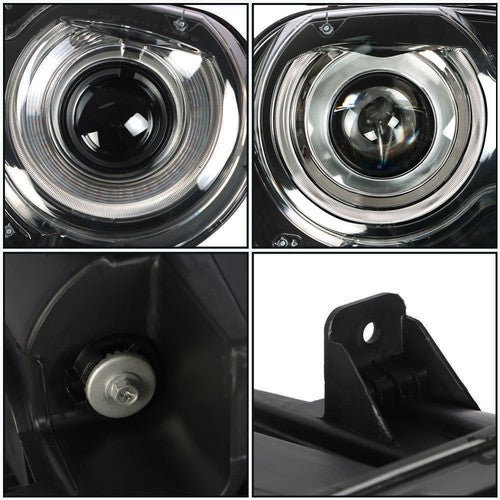 Pair Set For Dodge Challenger 2015-2018 Headlight Replacement Halogen Clear Lens