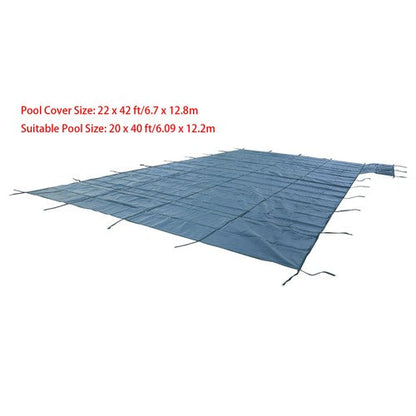 Inground Pool Cover Safety Fits Rectangle Swimming Pool Mesh Solid Pool Cover
