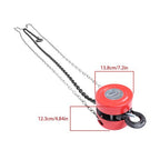 Chain Hoist Chain Block 1 Ton Capacity 10 Feet Lift Steel Construction Red