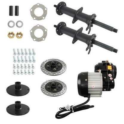 For 40"Rear Axle Kit Electric Brushless Differential 1000W Motor With 4 Stud Hub