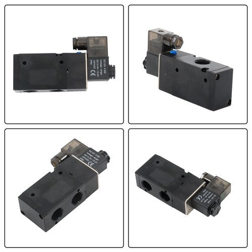 1/2 inch 3-way 2 position electric directional control air solenoid valve 12V DC