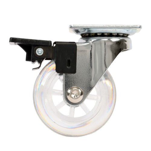 2 Inch Caster Wheels Set of 4 Heavy Duty Locking Casters with brake white