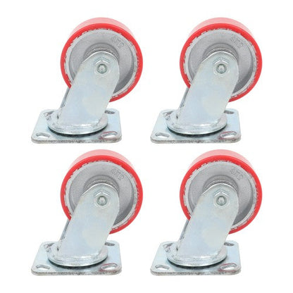 4"X 2" Heavy Duty Casters - Polyurethane Caster with Capacity up to 2800 LBS