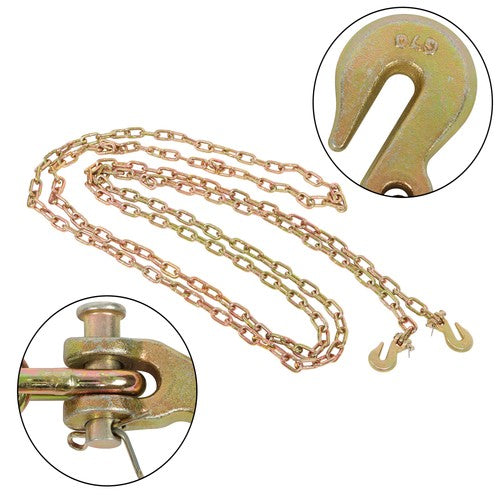 With Clevis Hooks Transportation Bundle Chain Steel Gold 3150lbs G70 1/4in×20ft