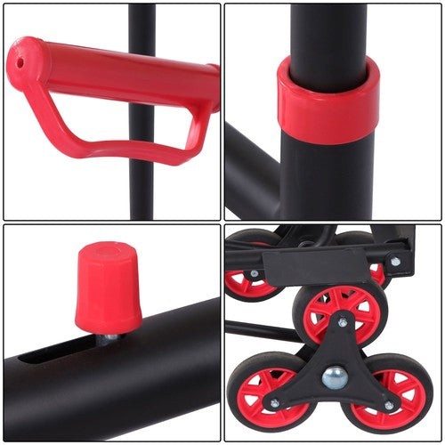 W/ 6 TPR Wheels Stair Climbing Hand Truck Capacity:440lbs Telescoping Handle