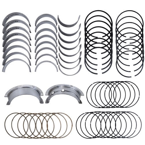 Main & Rod Bearings Set & Piston Rings Kit For Chevy GMC LS Gen III IV 4.8L 5.3L