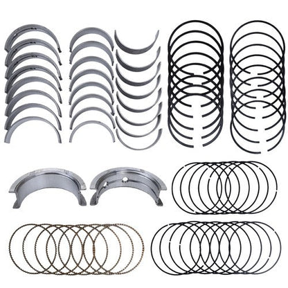 Main & Rod Bearings Set & Piston Rings Kit For Chevy GMC LS Gen III IV 4.8L 5.3L
