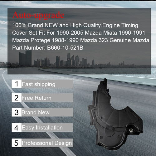 Engine Timing Cover Fit For Mazda Miata 323 Protege 1988-2005 B660-10-521B