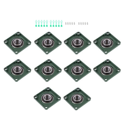 10 Pack UCF208-24 Pillow Block Bearing 1 1/2" Bore 4-Bolt Self-Alignment