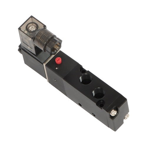 1/8'' 5 Port, 2 Position Pneumatic Solenoid Valve, 110V AC Coil, Air Return