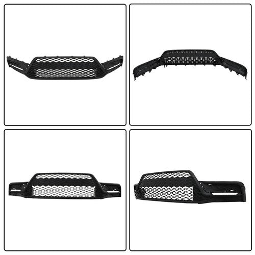 Black For Toyota Corolla 2023-2024 Pair LED Clear Headlights&Front Lower Grill