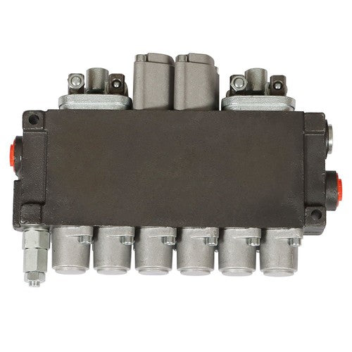 Hydraulic Backhoe Directional Control Valve w/ 4 Joysticks 6 Spool 11 GPM