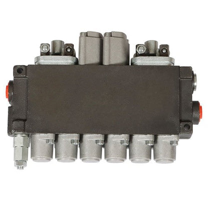 Hydraulic Backhoe Directional Control Valve w/ 4 Joysticks 6 Spool 11 GPM