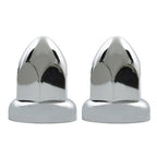 40pcs ABS Chrome 33mm Push-on Bullet Flanged Lug Nut Covers for Semi Trucks