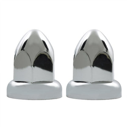 40pcs ABS Chrome 33mm Push-on Bullet Flanged Lug Nut Covers for Semi Trucks