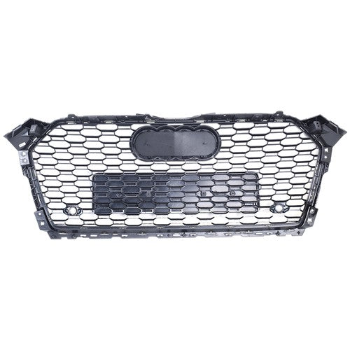 Gloss Black Front Bumper Grille Honeycomb Grill for Audi A5 B9 S5 F5 2017-2019