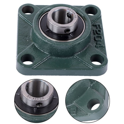 10 Pcs UCP204-12 Pillow Block Flange Bearing 3/4" Bore 4 Bolt Solid Base