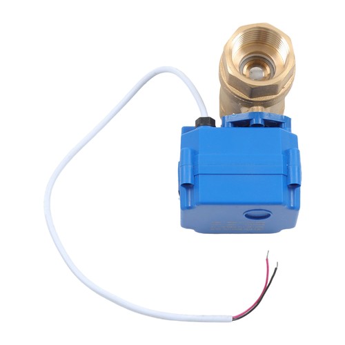 Solid Motorized Ball Valve 1in Standard Port Brass 9-24V NC Auto Return