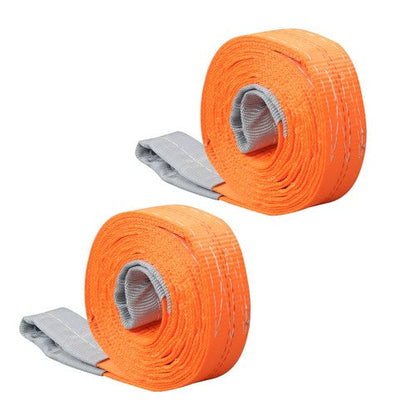 2 PCS Polyester Rigging Straps 2" x 10' 18800lbs Capacity Lifting Sling Straps